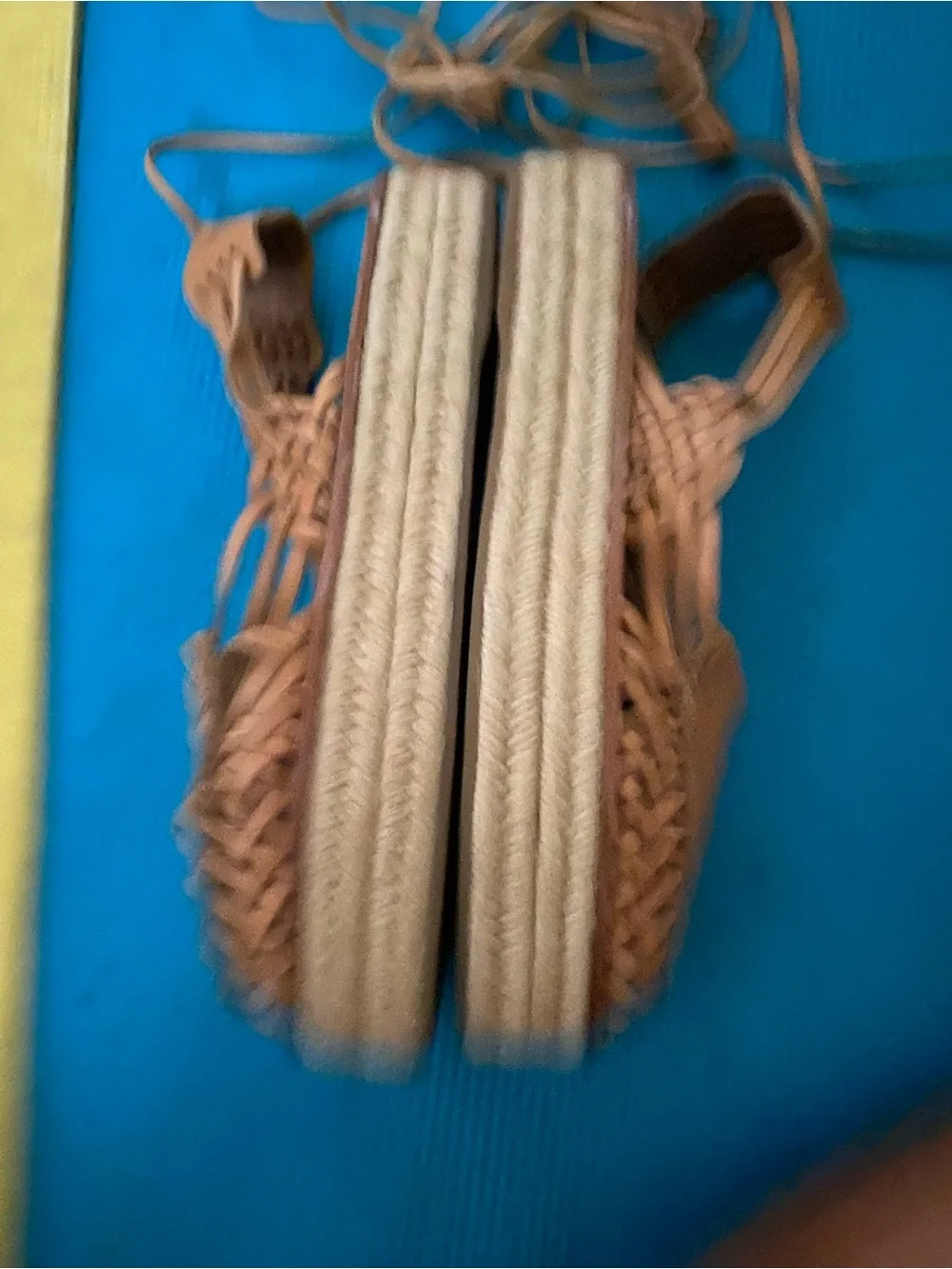 Zimmermann Tan Braided Leather Espadrille Lace-Up Flats